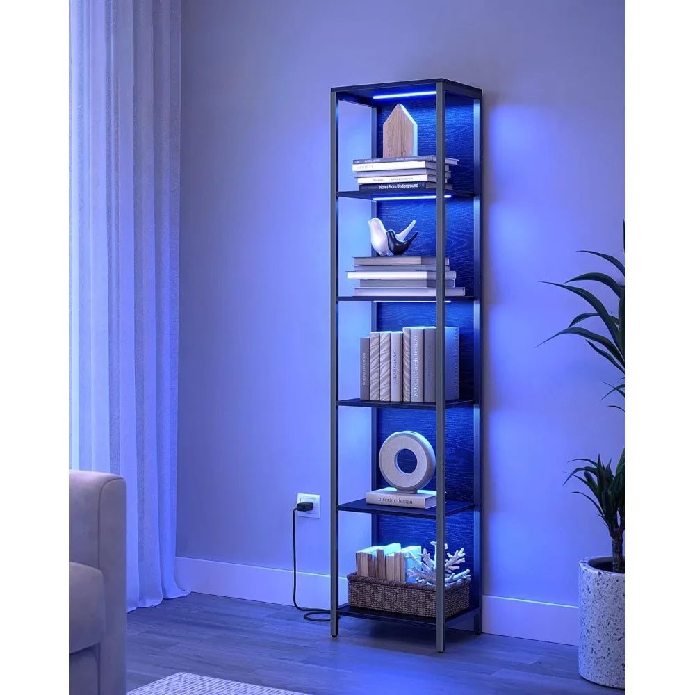 6-layer LED Bookshelf With Dimmable Lights