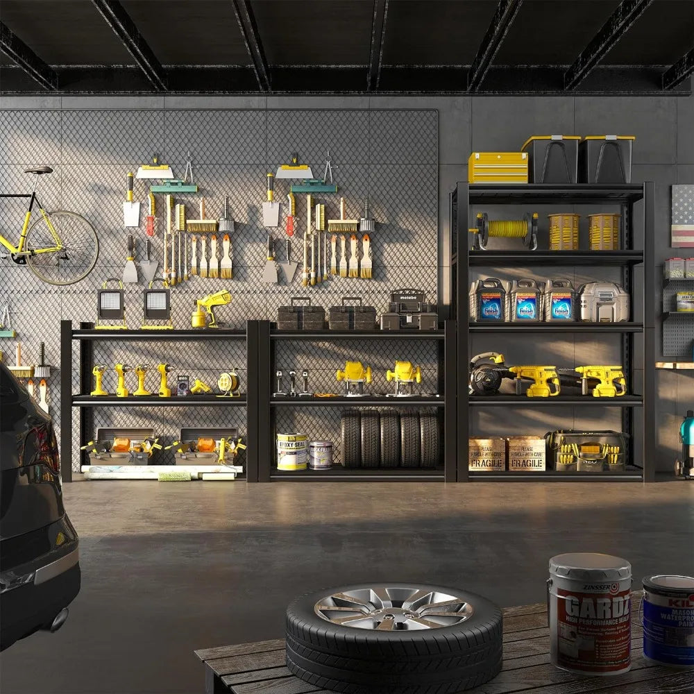 72''H Garage Shelving Heavy Duty 5 Tier Metal Shelves